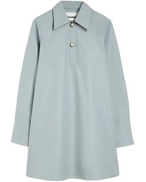 Jil Sander Cotton Polo Dress - Blue