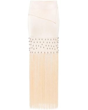 Rabanne Fringed Maxi Skirt - Natural