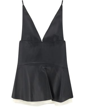 LAMRONS V-Neck Top - Black