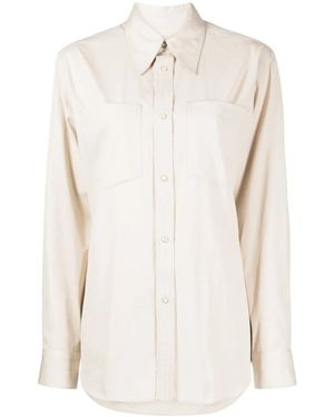 Lemaire Pointed-Collar Press-Stud Shirt - White