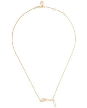 Stolen Girlfriends Club Sentimental Script Necklace - White