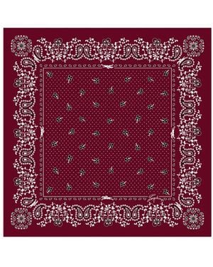 Longchamp Paisley-Print Scarf - Red