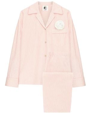 Sleeper Rose Striped Pajama Set - Pink