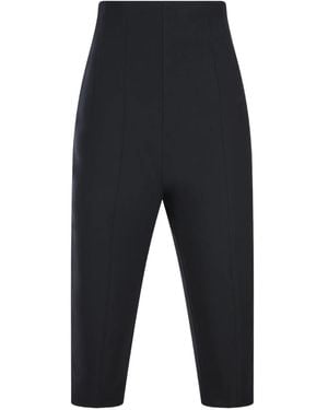Jacquemus Cropped Capri Trousers With High Waist - Blue