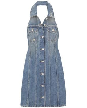 Givenchy Robe En Jean À Dos Nu - Blue