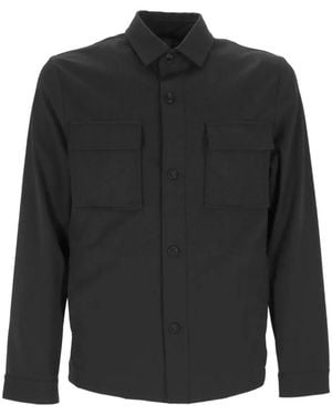 Hōsio Flap-Pocket Shirt Jacket - Black