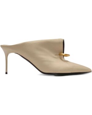 Balmain Piercing-Detail Mules - Natural