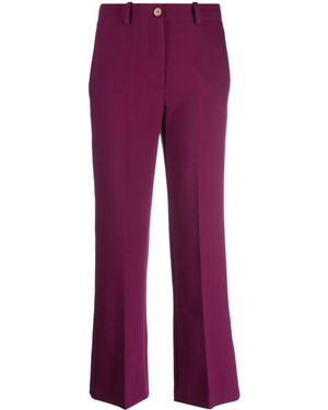 Alysi High-Waisted Straight-Leg Pants - Purple