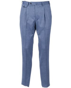 PT Torino Pleated Trousers - Blue