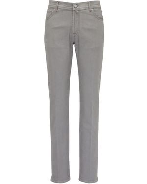 Kiton Jeans mit Logo-Patch - Grau