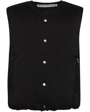 Alexander Wang Button Puffer Vest - Black