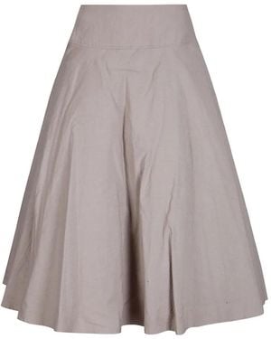 Yohji Yamamoto C/Li Poplin Midi Skirt - Grey