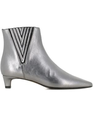 Antonio Barbato Maestri Veneziani Pointed-Toe Leather Boots - White