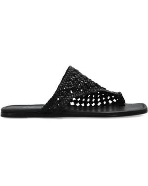Agl Attilio Giusti Leombruni Elsy Woven Thong Sandals - Black