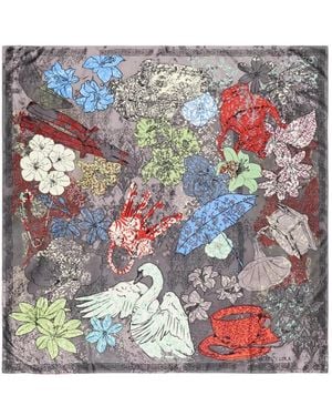 Bimba Y Lola Pañuelo Con Estampado Arabesco - Gris