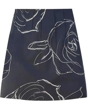 Marni Rok Met Bloemenprint - Blauw