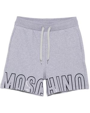 Moschino Logo-Print Shorts - Grey