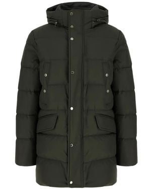 Moorer Quilted Hooded Jacket - Black
