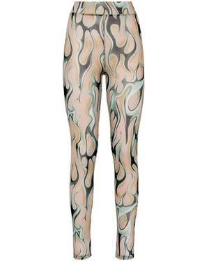 Philipp Plein Flame Leggings - Natural