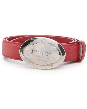Prada Logo-Buckle Belt - Pink