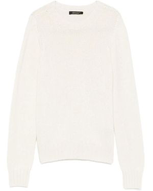 Aragona Round-Neck Cashmere Sweater - White