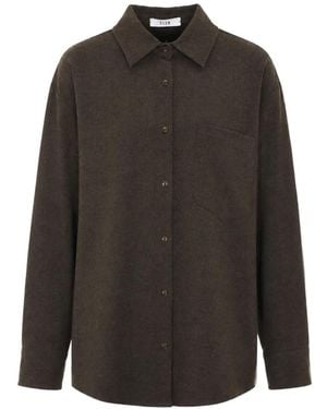 ELEH Chest-Pocket Long-Sleeve Shirt - Black