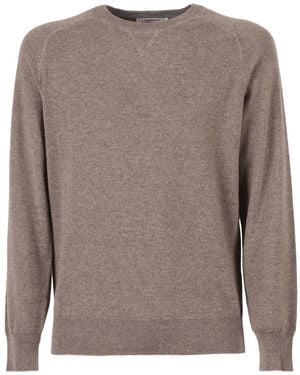 Kangra Crew-neck triangle sweater - Marrón