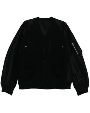 Sacai Zip Cotton Jacket - Black