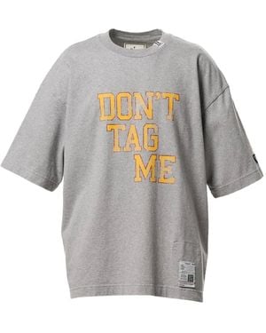 Maison Mihara Yasuhiro Don'T Tag Me Drop-Shoulder T-Shirt - Grey