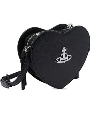 Vivienne Westwood Louise Heart-Shaped Logo Cross Body Bag - Black