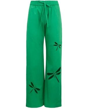 Mira Mikati Cut-Out Trousers - Green
