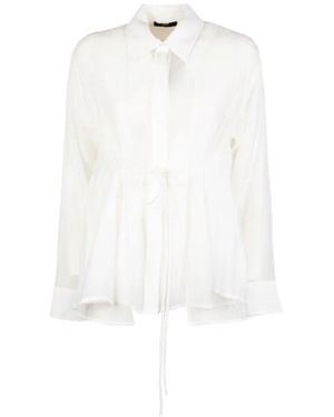 Seventy Drawstring-Waist Crinkled Shirt - White