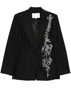 Costarellos Lesia Embellished Single-Breasted Blazer - Black