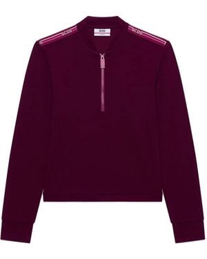 Gcds Zip Detail Sweatshirt - Purple