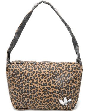 adidas Large Leopard-Print Shoulder Bag - Metallic