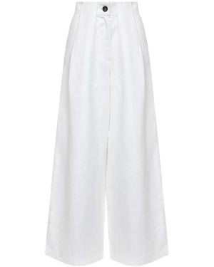 BATAKOVIC Belgrade Pleated Wide-Leg Pants - White