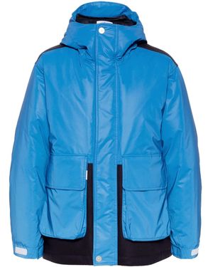 Stone Island Logo-Print Padded Jacket - Blue
