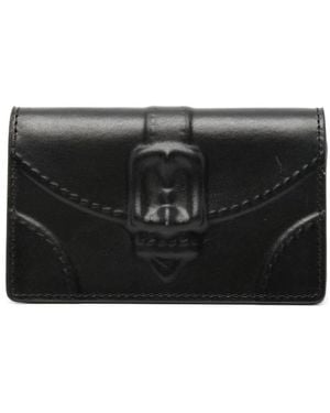 Maison Mihara Yasuhiro Portemonnaie Mit Geprägter Schnalle - Schwarz