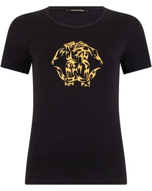 Roberto Cavalli Logo-Print Short-Sleeve T-Shirt - Black