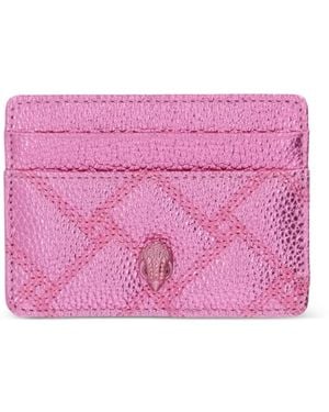 Kurt Geiger Quilted Metallic Cardholder - Pink