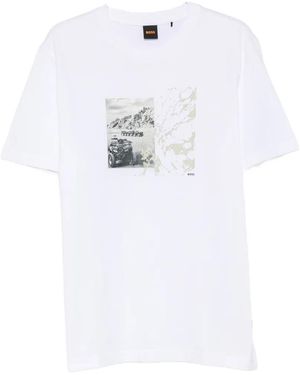 BOSS Graphic-Print T-Shirt - White