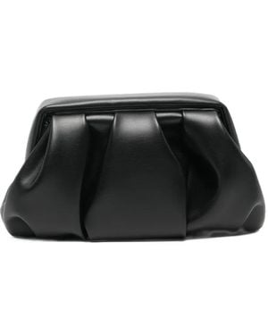 THEMOIRÈ Athena Ruched Pochette Bag - Black