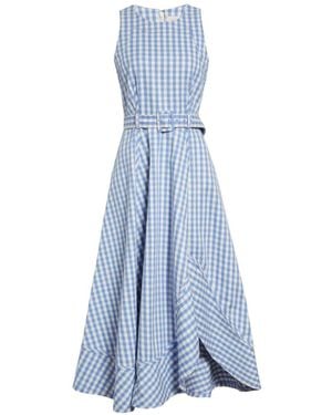 Cinq À Sept Zelda Gingham-Check Midi Dress - Blue