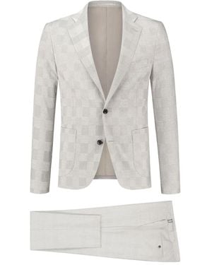 PAUL ZEIST Traje a cuadros - Blanco