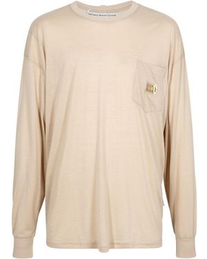 Advisory Board Crystals Logo-Patch Long-Sleeve T-Shirt - Natural