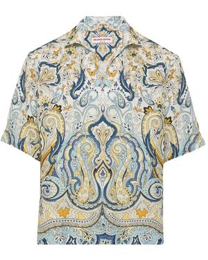 Orlebar Brown Vincent Paisley-Print Shirt - Blue