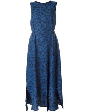 Julien David Calico Print Flared Dress - Blue