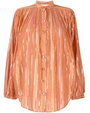 Zimmermann Camicetta in cotone a righe - Arancione