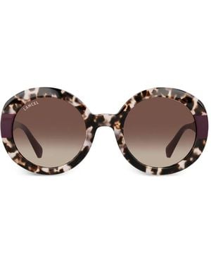 Lancel Lunettes De Soleil À Monture Ronde - Brown