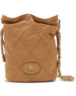 Burberry Horseshoe Mini Bucket Bag - Brown
